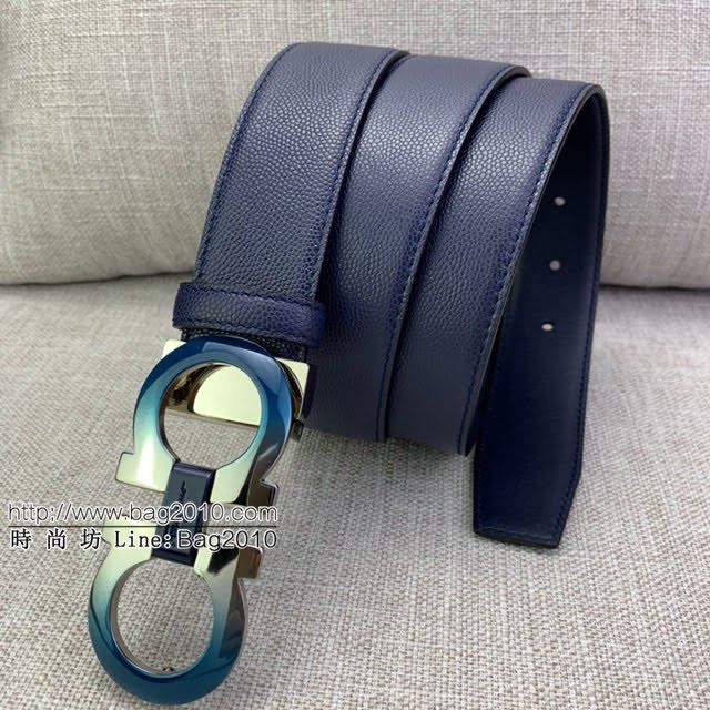 菲拉格慕男士皮帶 Ferragamo雙面牛皮紋理腰帶  jjp1936